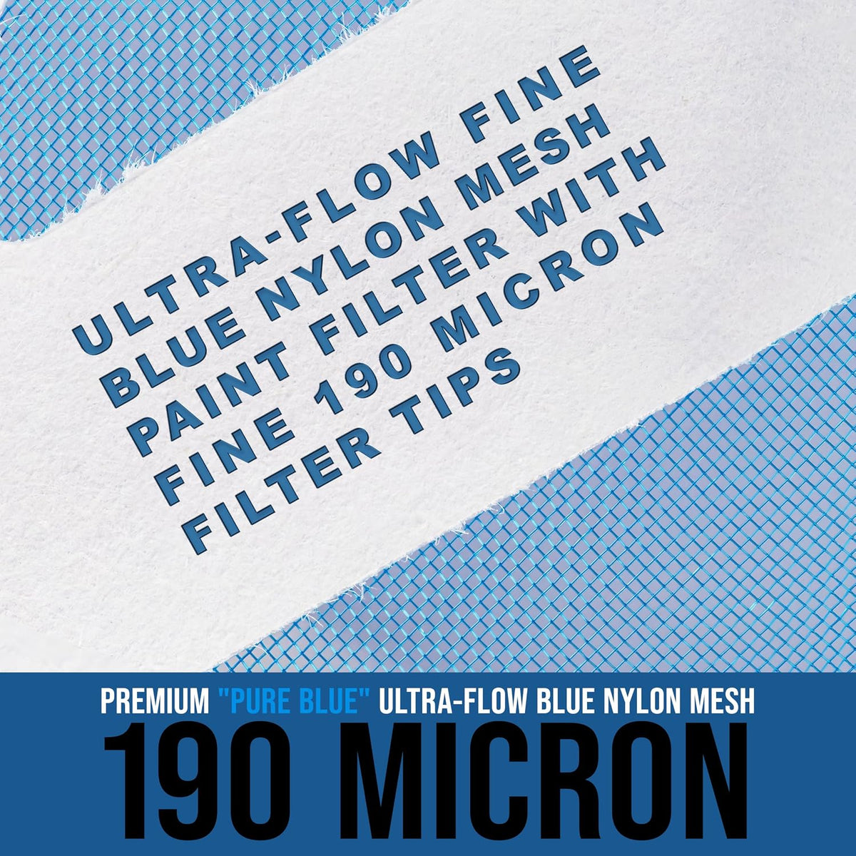 TCP Global - 190 Micron Filter Tips Ultra-Fine Paint Strainer