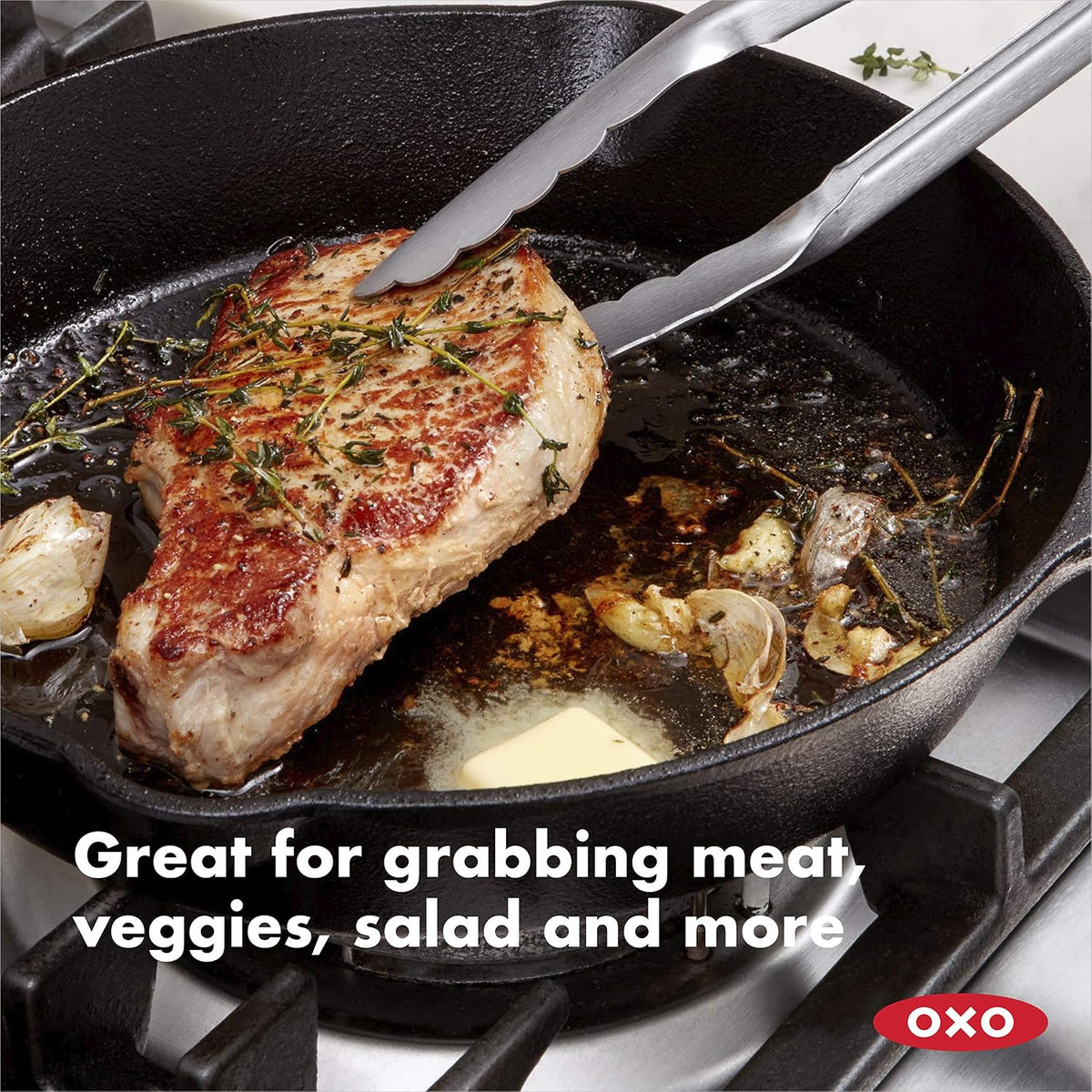 OXO Good Grips 7-Inch Stainless Steel Mini Tongs
