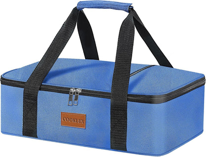 Insulated Casserole Carrier 9x13 Inch, Durable Nylon, Leak-Proof Casserole Dish Carrier, Casserole Carriers for Hot or Cold Food (Christmas)