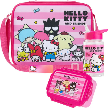 Get Trend SpongeBob Squarepants Water Bottle Lunch Box Lunch Bag Kids Set 3 Pcs Insulated Snack Bag for School Travel Gifts for Kids (Blue SpongeBob)