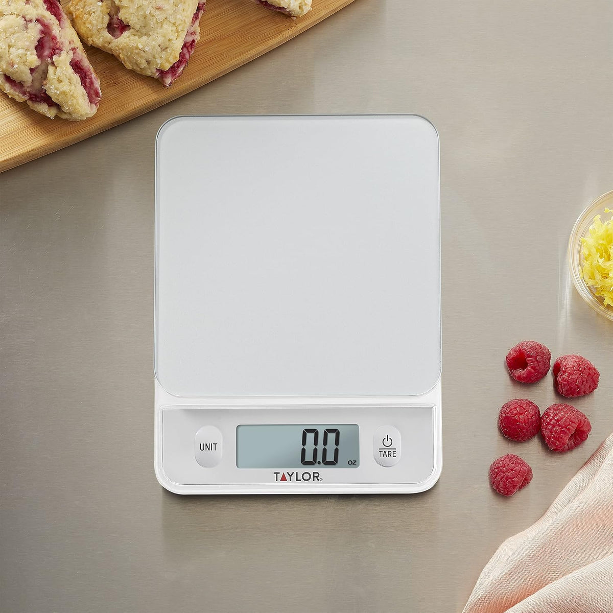 Taylor Digital Kitchen Food Scale with Silver Top - 11 lb Max Capacity