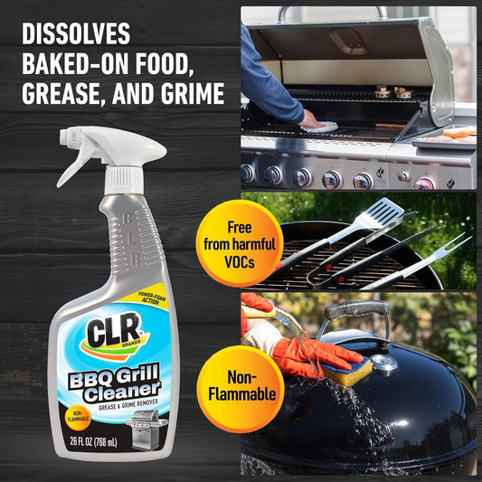 CLR Clean & Ready Grill, BBQ Grill Cleaner, 26 Ounce Spray Bottle, PB-BBQ-26
