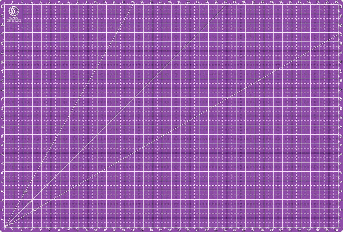 KC GLOBAL A3 (19"x13") Professional Grade Self-Healing Cutting Mat (Purple) - Odor-Free, Double-Sided, Eco-Friendly, Non-Slip, Premium Desk mat for DIY, Crafting, Model Building,and Art Projects