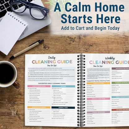 Magnetic Cleaning Schedule and Checklist Dry Erase Board - Reusable Cleaning Schedule for Home, Kitchen & Bathroom | Weekly & Monthly Chore Chart for Adults, Strong Magnet, Easy Erase