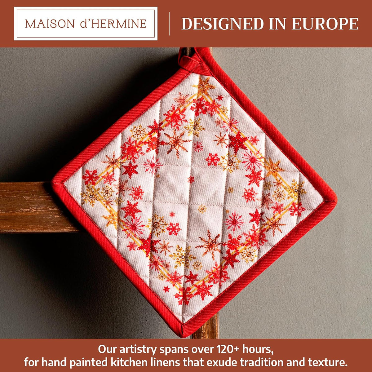 Maison d' Hermine Pot Holders 100% Cotton Potholders (8" x 8") - Colors B