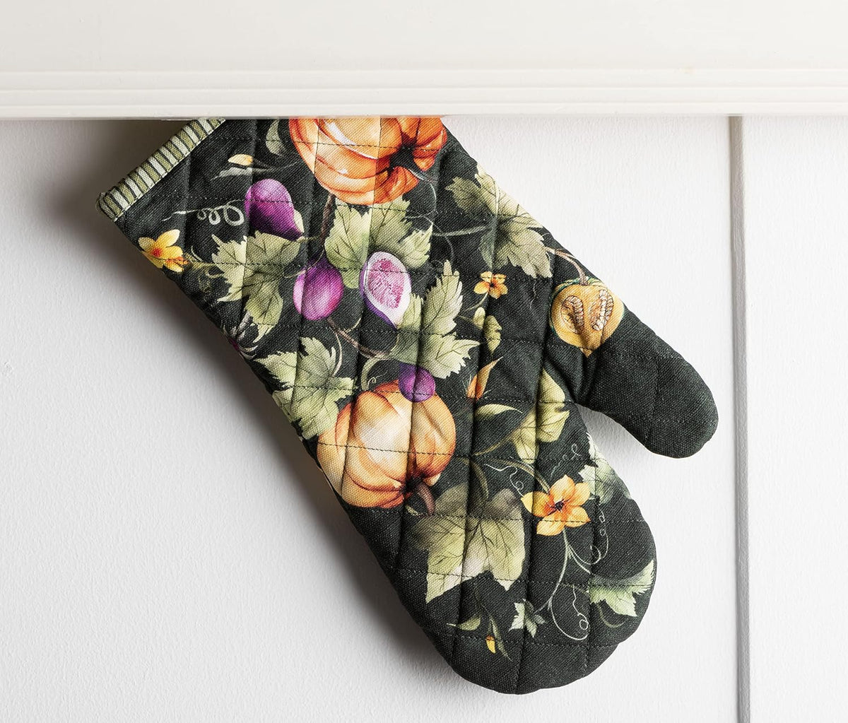 Maison d' Hermine 100% Cotton Oven Mitt & Pot Holder Set (7.5"x13" & 8"x8") - Colors C