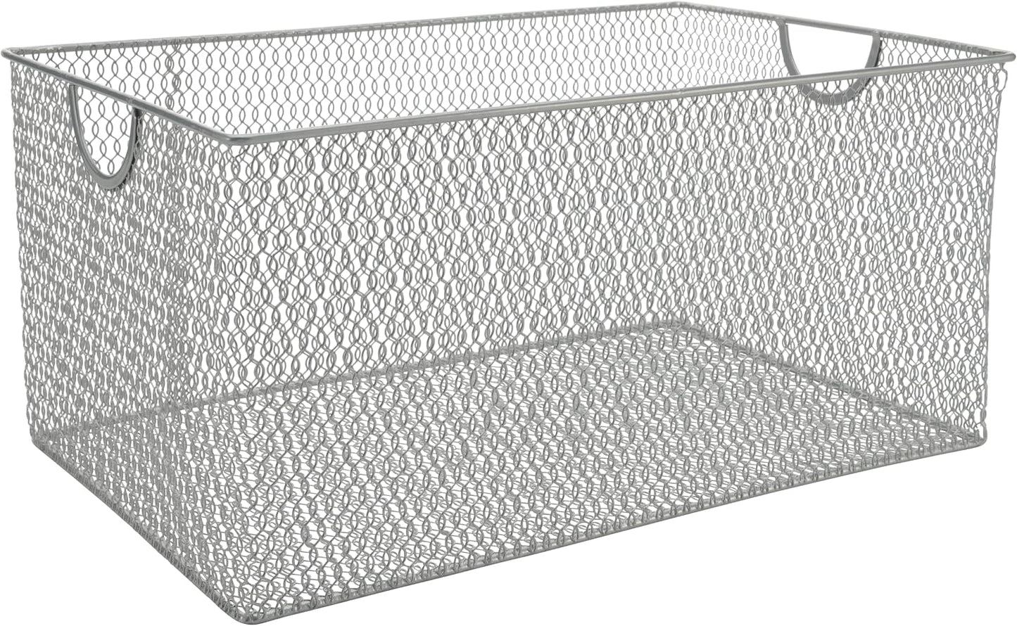 YBM HOME Kitchen Pantry Organizer Wire Basket for Shelves, Cabinets, Pantry, Countertop, Mesh Open Storage Bin Metal Basket for Organizing Food Supplies 12 x 7.8 x 5.8