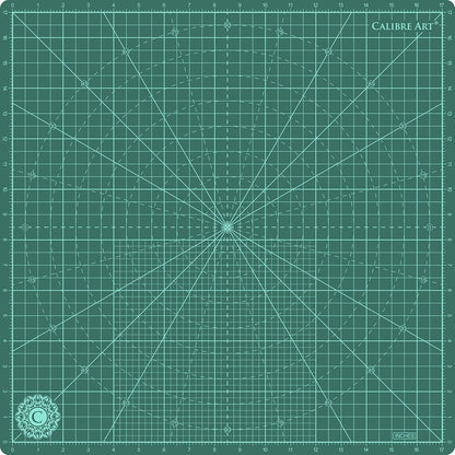 Calibre Art Rotating Self Healing Cutting Mat 18x18 (17" Grid), Quilting