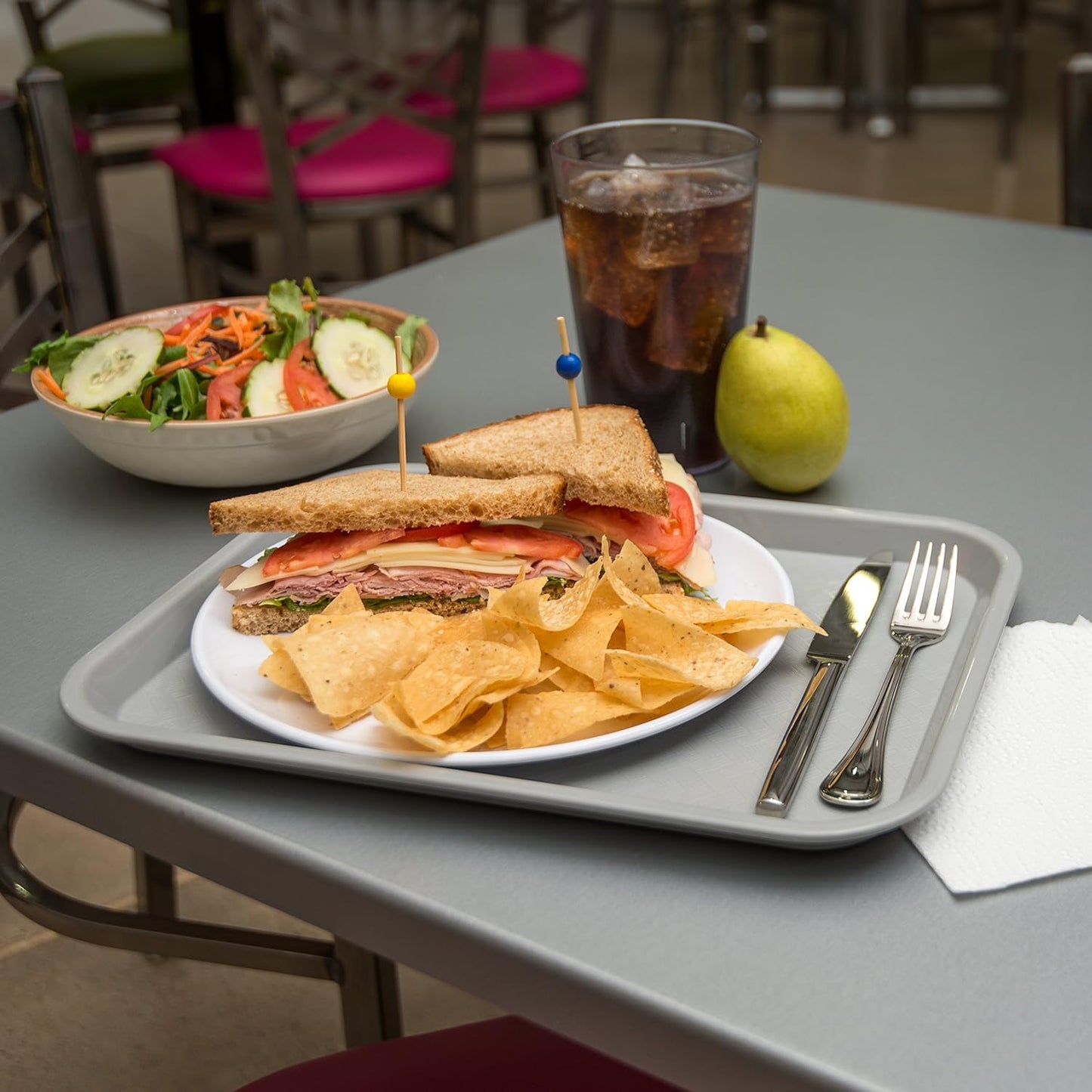 Carlisle FoodService Products CT101403 Cafe Standard Plastic Cafeteria/Fast Food Tray, NSF Certified, BPA Free, 14" Length x 10" Width, Black