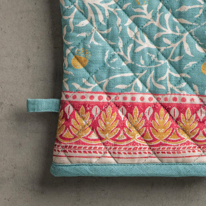 Maison d' Hermine 100% Cotton Oven Mitt & Pot Holder Set (7.5"x13" & 8"x8") - Colors C