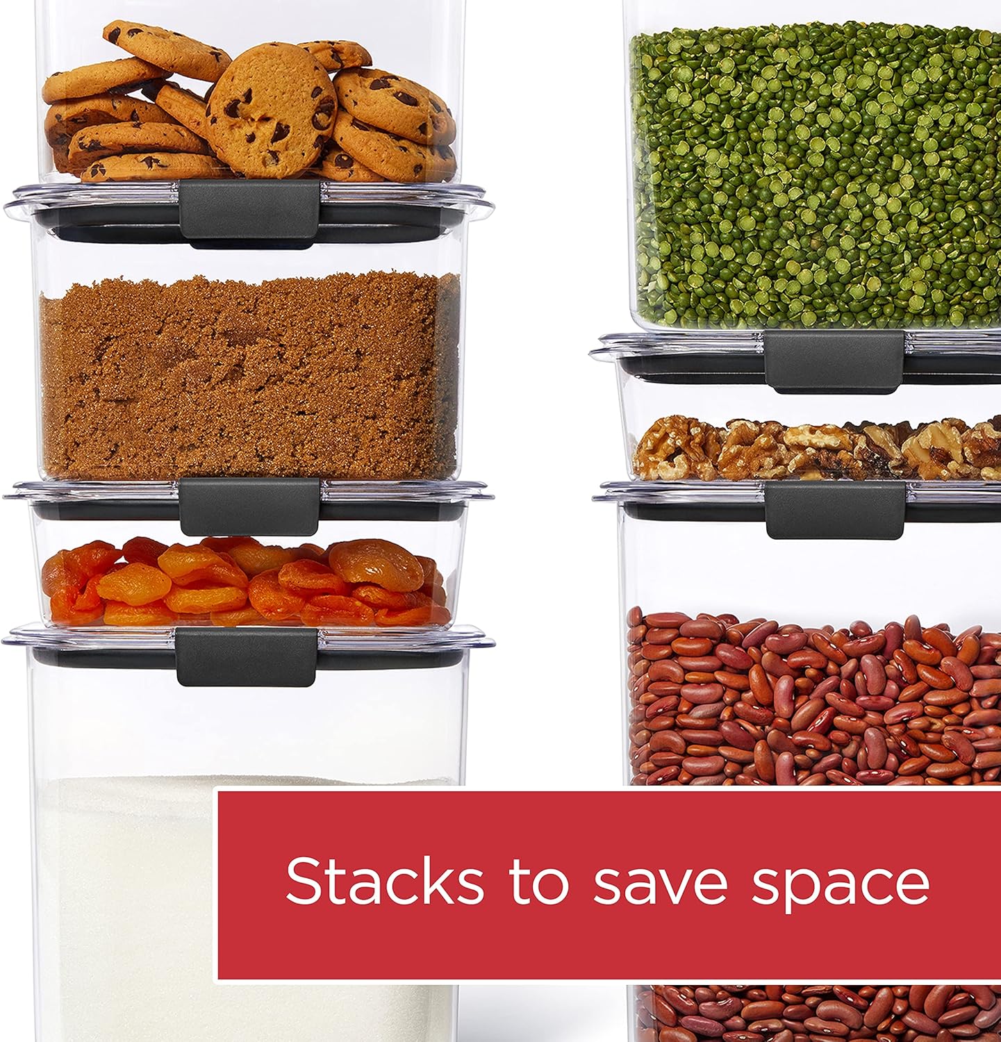 Rubbermaid Brilliance Pantry 10 Piece Set, Clear and Airtight Food and Pantry Storage Containers