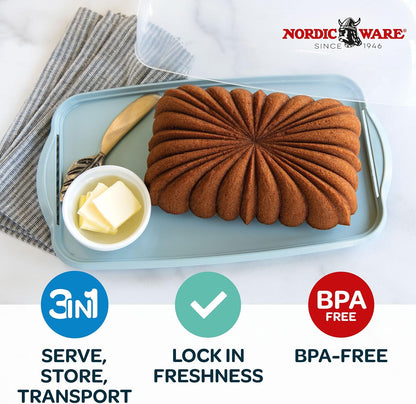 Nordic Ware Cakes and Cupcakes Carrier, Blue