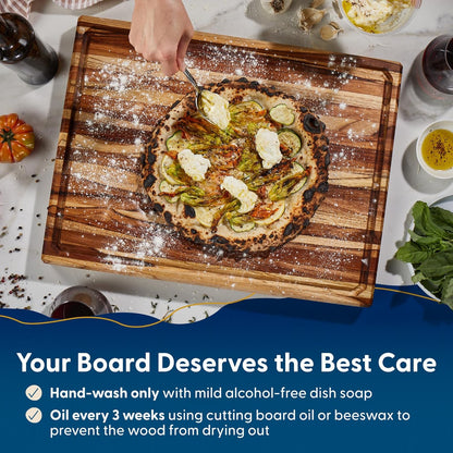 Sonder Los Angeles Doheny Wood Cutting Board Set | Acacia Edge Grain Cutting Board for Kitchen with Juice Groove | Perfect for Compact Daily Use | Gift Box Included | 14x10x1 in & 12x8x1 in