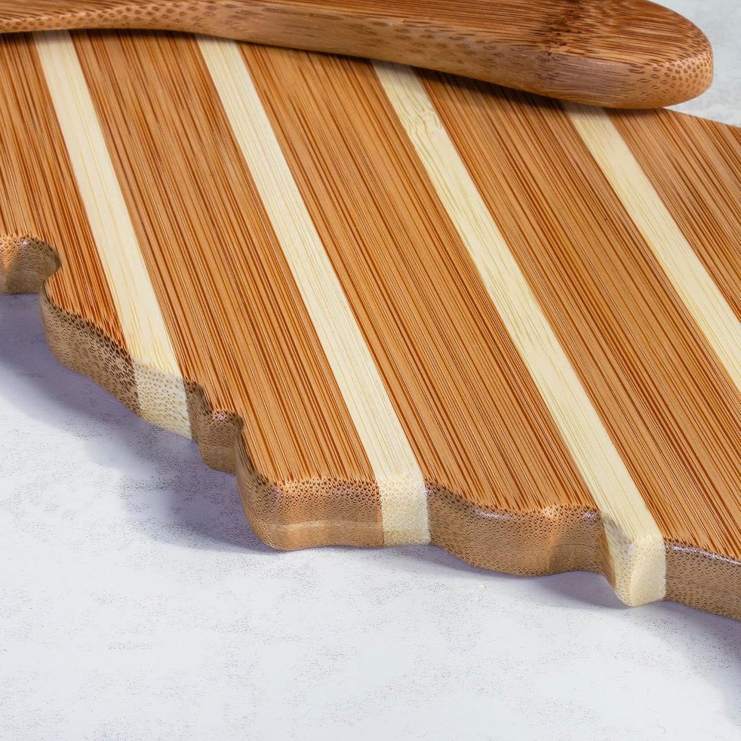 Totally Bamboo California Charcuterie Board with Spreader Knife Gift Set, 11-3/8" x 8-7/8"
