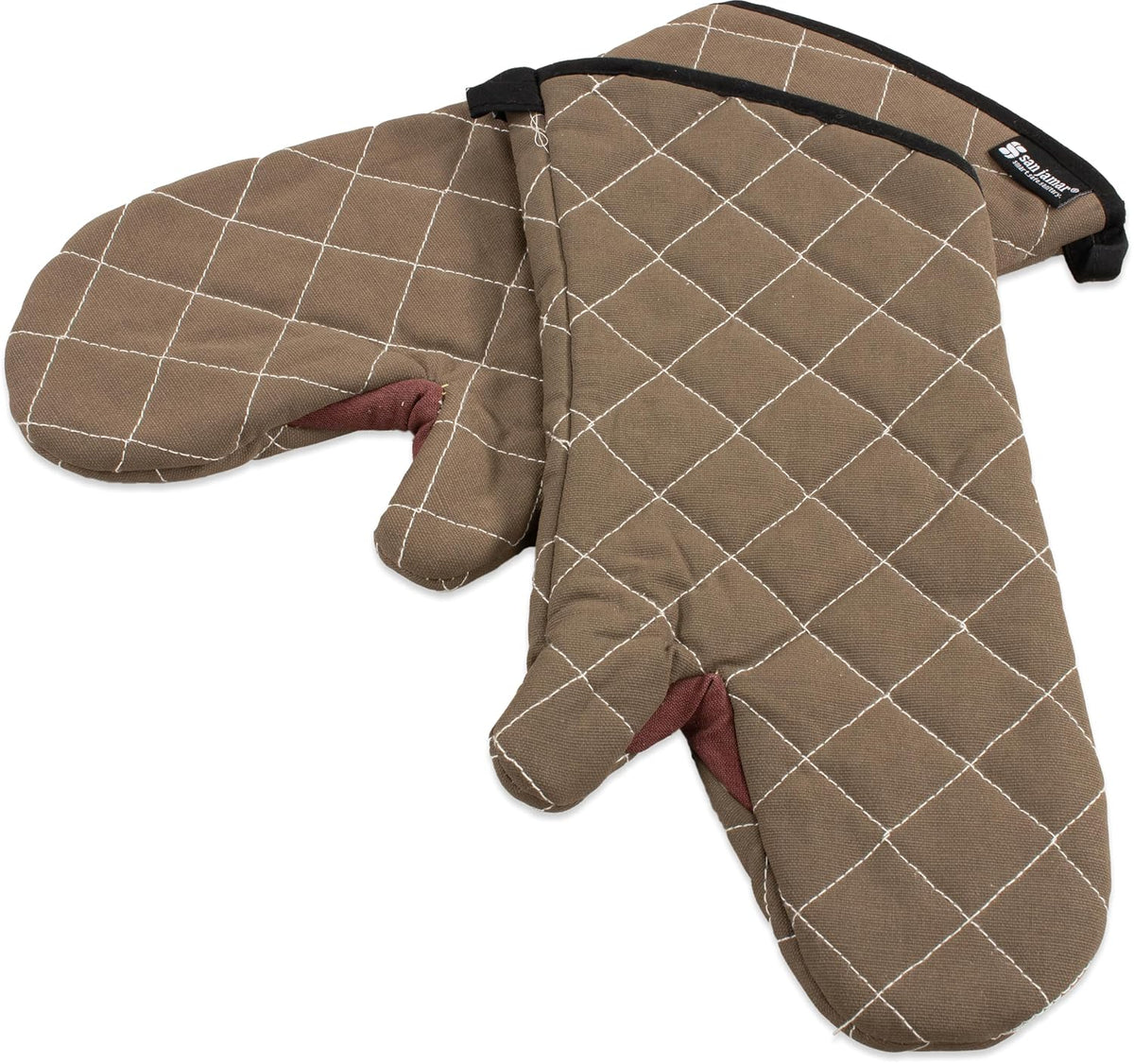 Oven Mitts, San Jamar BestGuard, Professional Grade, 15", Pair, Black