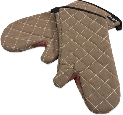 Oven Mitts, San Jamar BestGuard, Professional Grade, 15", Pair, Black