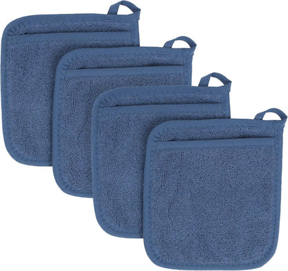 RITZ Terry Pocket Mitt & Hot Pad: Unparalleled Heat Resistant, Durable 100% Cotton – Ergonomically Designed for Optimal Grip – Easy-Care Machine Washable –, Federal Blue