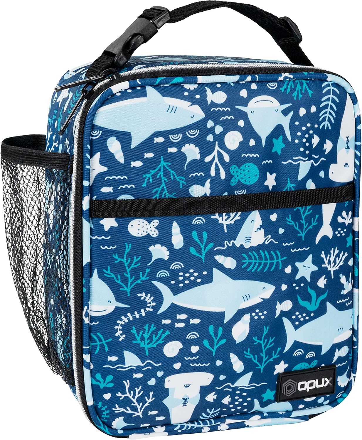 opux Premium Insulated Lunch Box, Soft School Lunch Bag for Kids Boys Girls, Leakproof Small Lunch Pail Men Women Work, Reusable Compact Cooler Tote Lunchbox for Office Adult, Black
