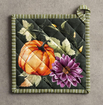 Maison d' Hermine 100% Cotton Oven Mitt & Pot Holder Set (7.5"x13" & 8"x8") - Colors C