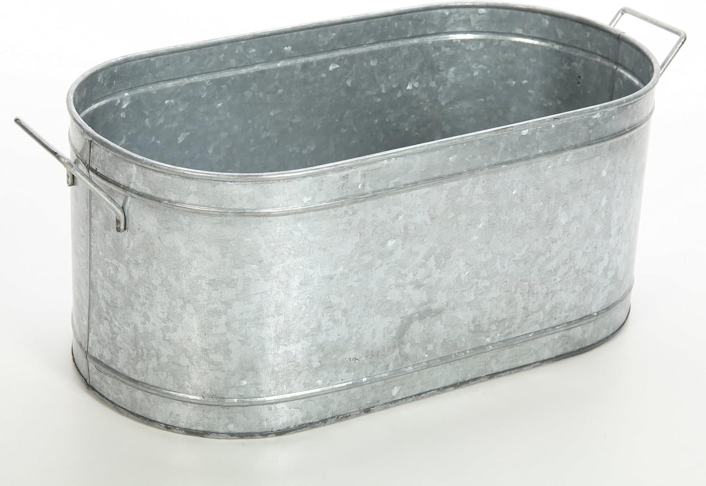 Hosley Galvanized Carry All Kitchen Utensil Caddy Serve Ware 13 Inch Long. Ideal for Floral Arrangements Party Garden Patio. O4