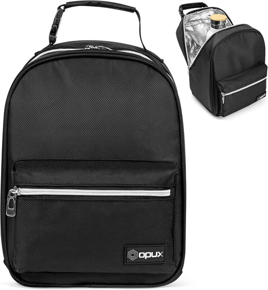 opux Lunch Box for Girls Boys Kids, Insulated Leakproof Lunch Bag, Reusable Teen Lunch Boxes for School, Medium Large lunchbox for Women Men Adult for Work with Front Back Pocket (Purple)