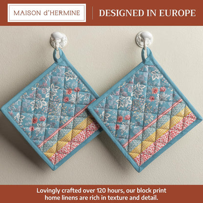Maison d' Hermine Pot Holders 100% Cotton Potholders (8" x 8") - Colors A