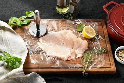 Meat Pounder Tenderizer -Solid Stainless Steel Round Chicken Flattener Tool
