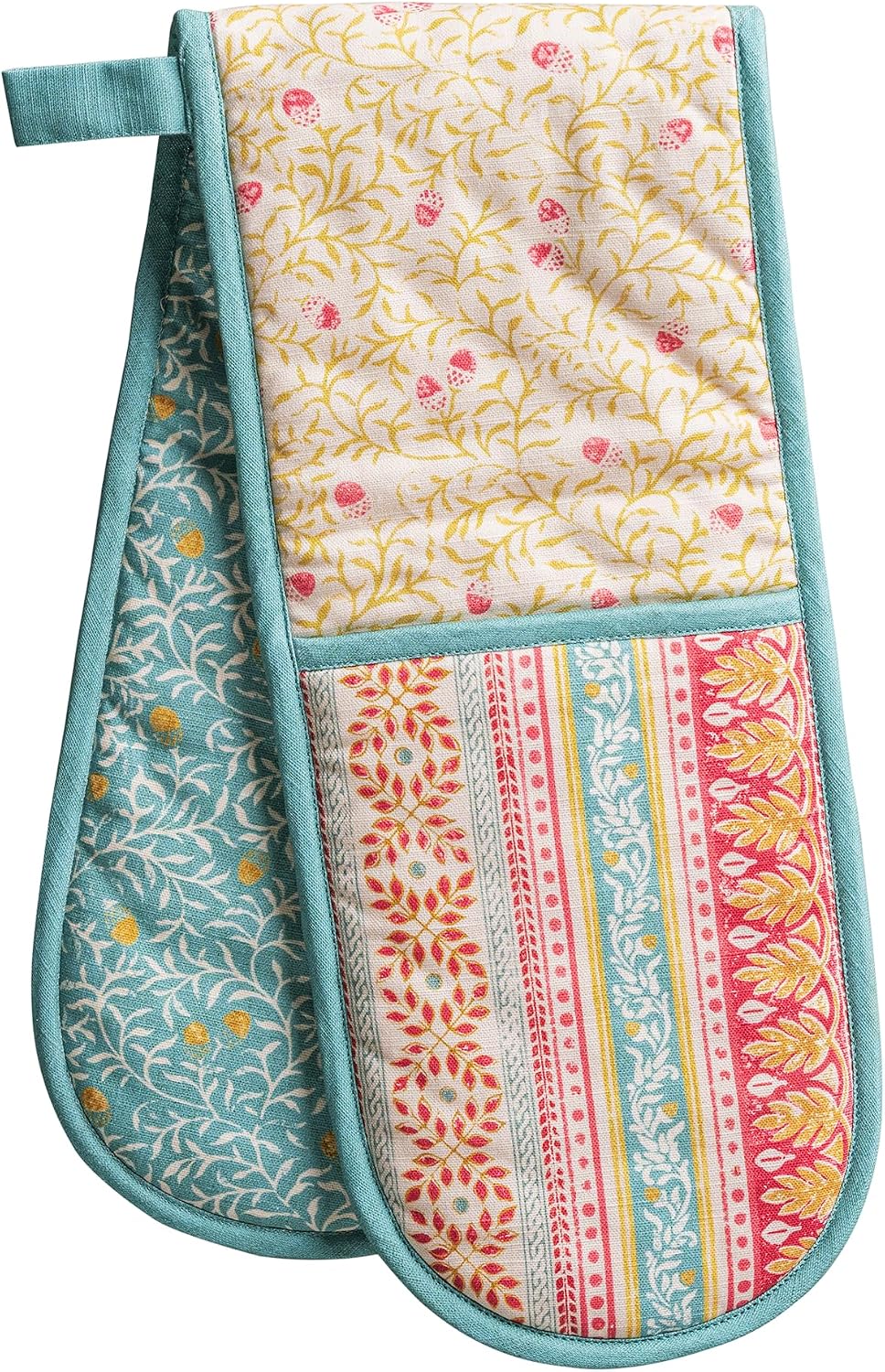Maison d' Hermine 100% Cotton Oven Mitt & Pot Holder Set (7.5"x13" & 8"x8") - Colors C