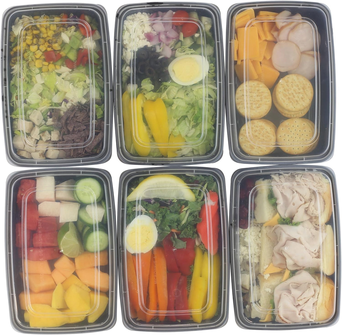 Simple Houseware 16 Pack 28-oz 1-Compartment Meal Prep Container, BPA-Free | Reusable BPA-Free Stackable Bento Box - Microwave, Freezer & Dishwasher Safe