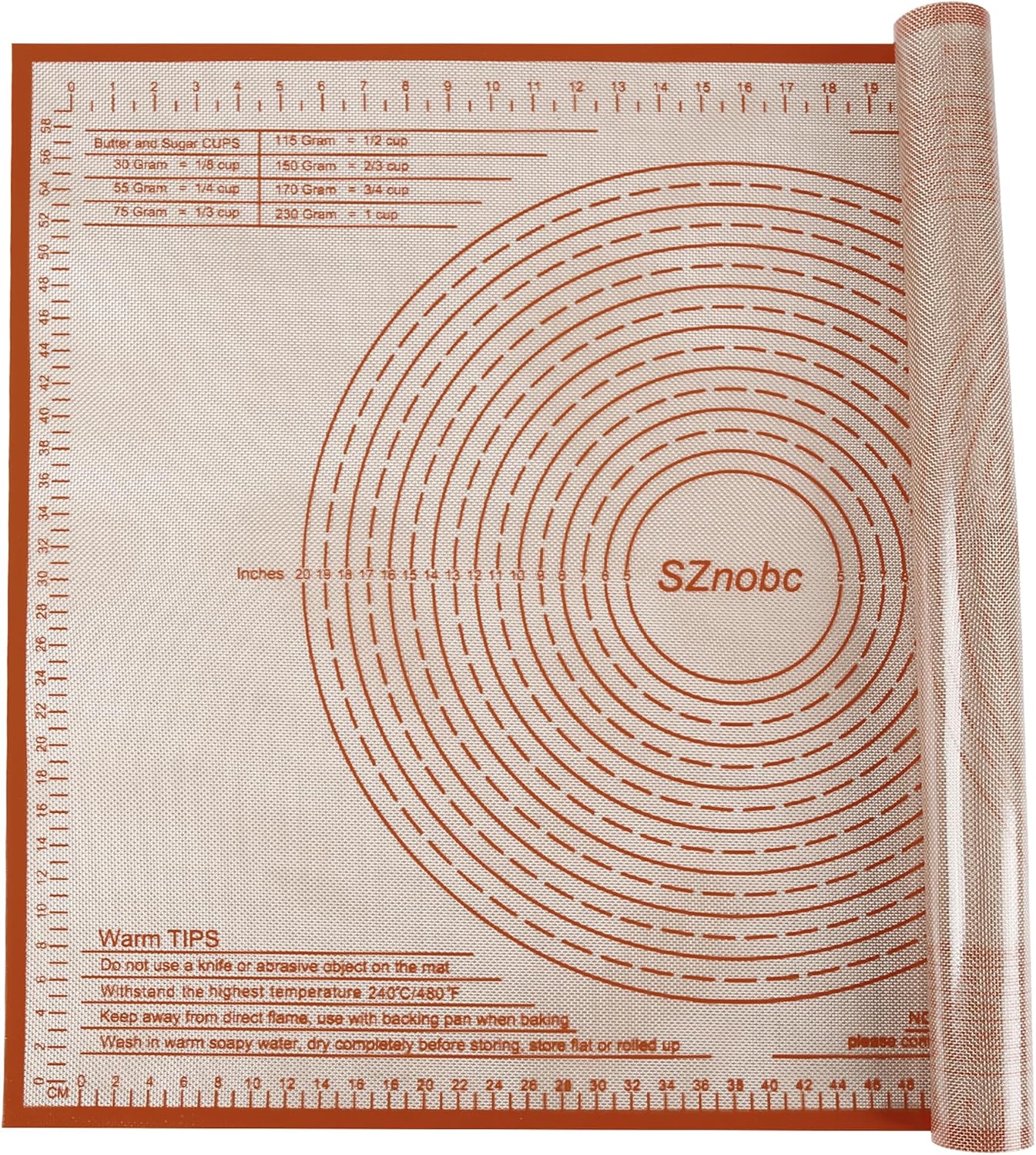 Non-slip Silicone Pastry Mat 36''By 24'' Nonstick Baking Mats Extra Large Counter Mat for Dough Rolling, Pastry, Pie Crust, Fondant, Cookies, Bread, Pasta, Pizza Mat