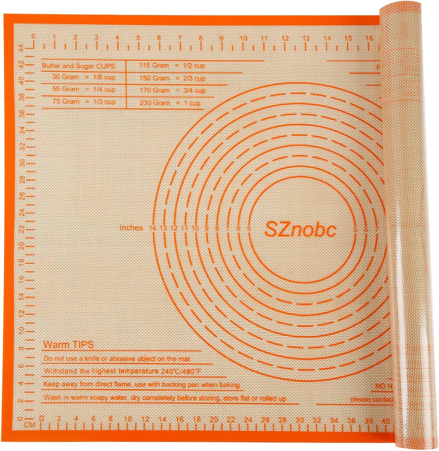 Non-slip Silicone Pastry Mat 36''By 24'' Nonstick Baking Mats Extra Large Counter Mat for Dough Rolling, Pastry, Pie Crust, Fondant, Cookies, Bread, Pasta, Pizza Mat