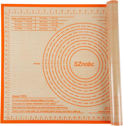 Non-slip Silicone Pastry Mat 36''By 24'' Nonstick Baking Mats Extra Large Counter Mat for Dough Rolling, Pastry, Pie Crust, Fondant, Cookies, Bread, Pasta, Pizza Mat