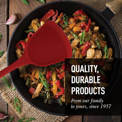 Helen's Asian Kitchen Bamboo Stir Fry Spatula, 13-Inch, Wok Cooking Tool For Stirring, Mixing, Turning, And Serving
