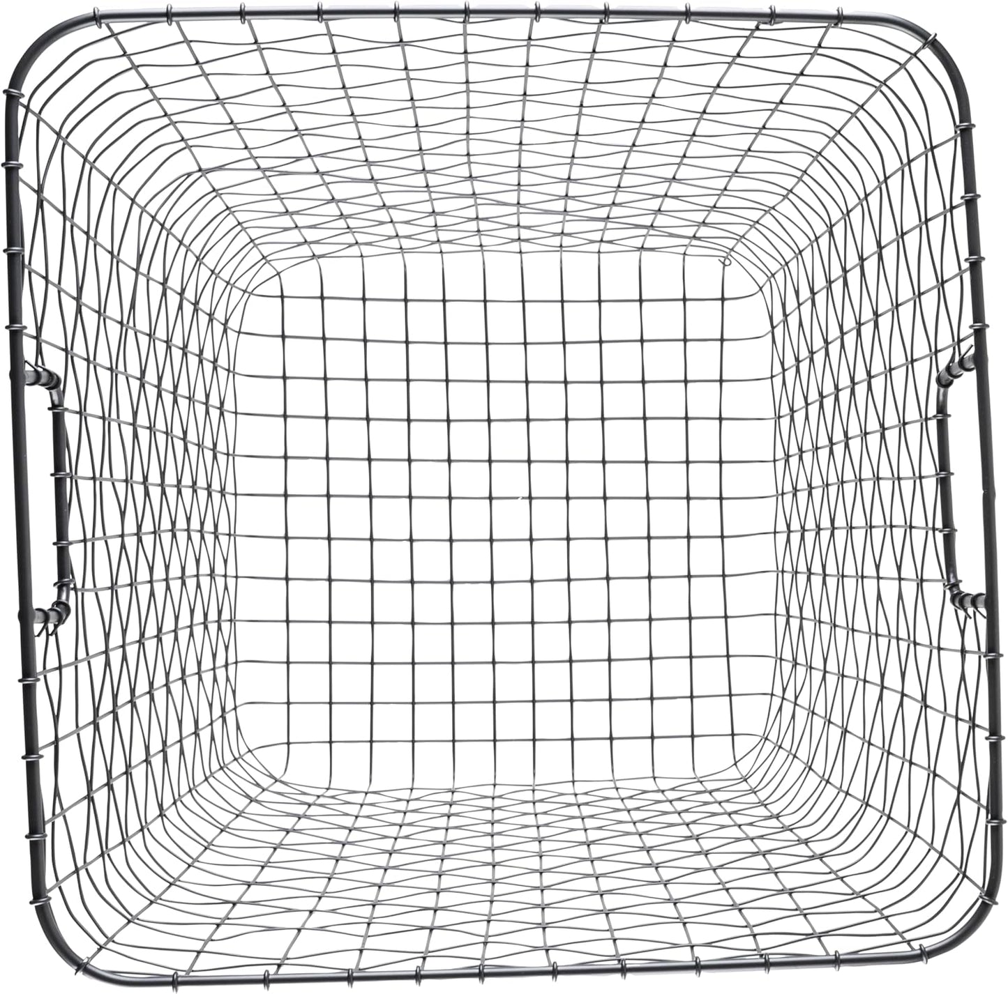 G.E.T. WB-315-MG Heavy Duty Iron Wire Utility Storage Basket/Bin with Handles, 11" x 8" x 8"