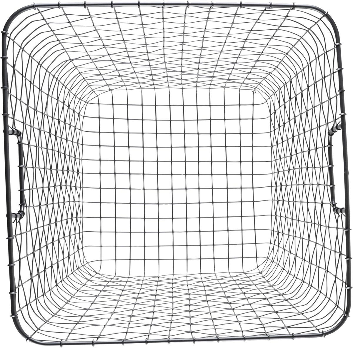 G.E.T. WB-315-MG Heavy Duty Iron Wire Utility Storage Basket/Bin with Handles, 11" x 8" x 8"