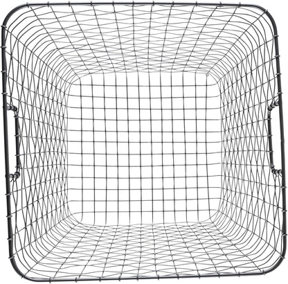 G.E.T. WB-315-MG Heavy Duty Iron Wire Utility Storage Basket/Bin with Handles, 11" x 8" x 8"