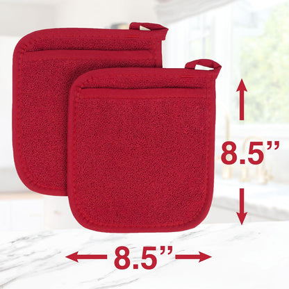 RITZ Terry Pocket Mitt & Hot Pad: Unparalleled Heat Resistant, Durable 100% Cotton – Ergonomically Designed for Optimal Grip – Easy-Care Machine Washable –, Federal Blue