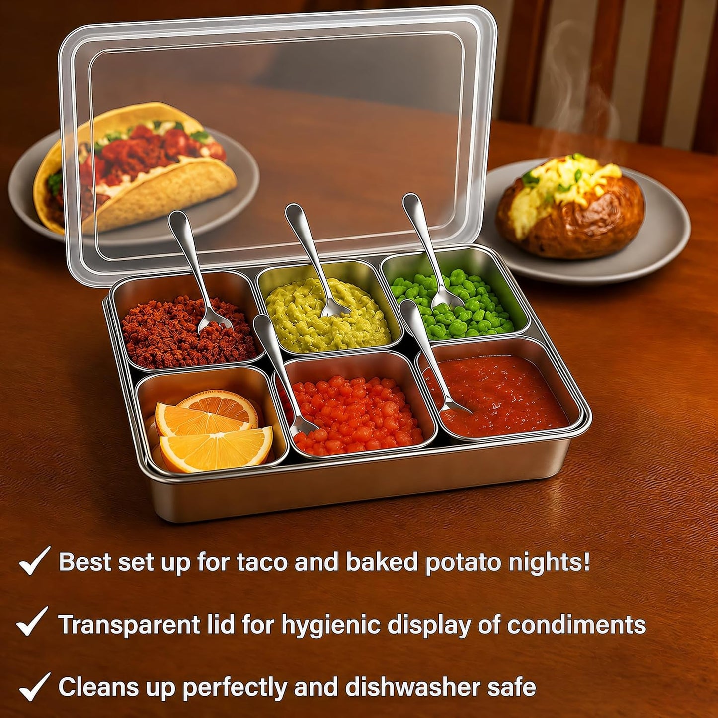 Stainless Steel Yakumi Pan, Yakumi Pans, Yakumi Mise En Place, Mise En Place Containers, Japanese Food Container, Condiment Containers, Multi Compartment Food Containers (8 Compartment)