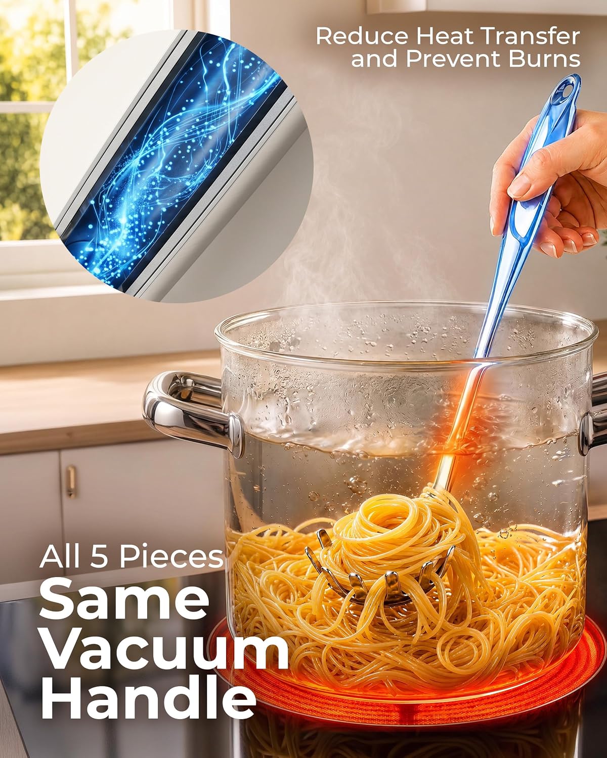 Zulay Kitchen Stainless Steel Serving Spoon - 11.5” Large Cooking & Serving Spoon with Ergonomic Handle - Durable, Rust-Resistant & Dishwasher Safe Kitchen Utensil for Cooking and Buffets