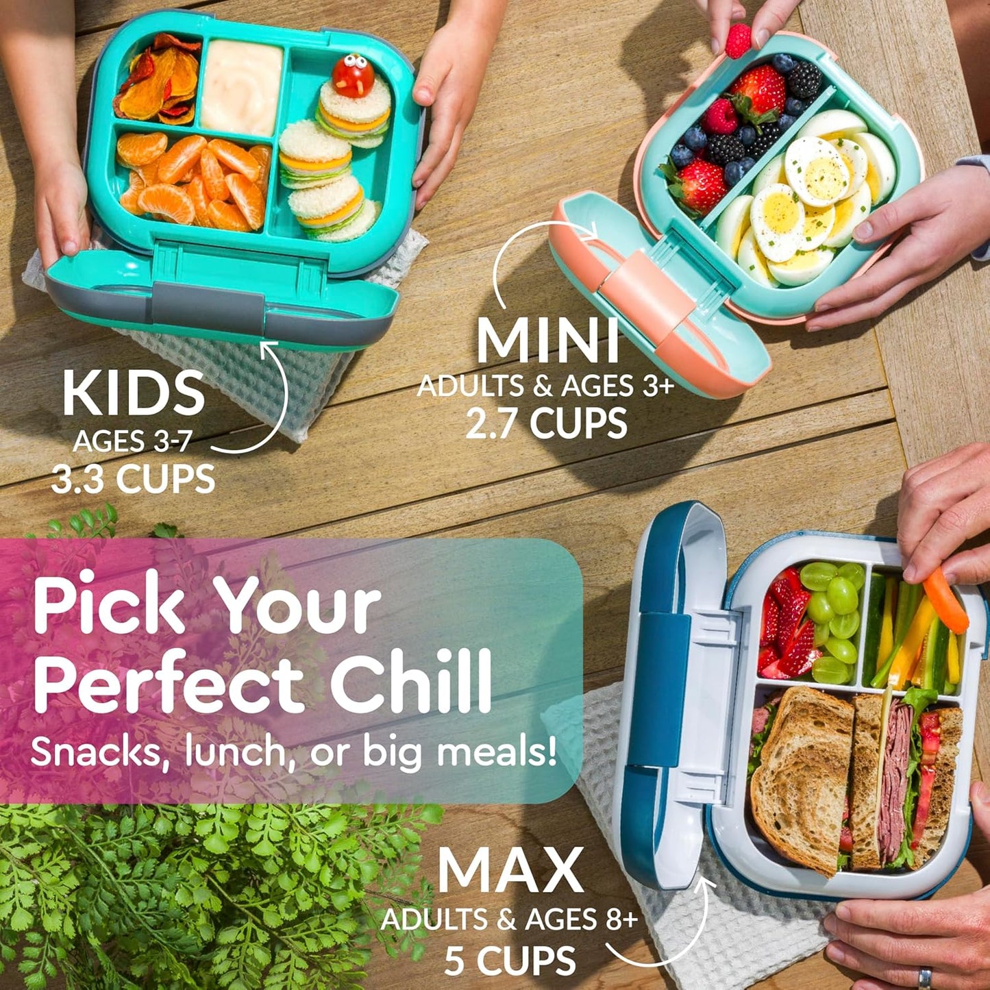 Bentgo Chill Kids Leak-Proof Lunch Box - 4-Compartment Bento Box with Built-In Ice Pack, 3.3 Cup Capacity, PFAS & BPA-Free, Microwave & Dishwasher Safe, Ideal Size for Ages 3 to 7 (Truly Teal)