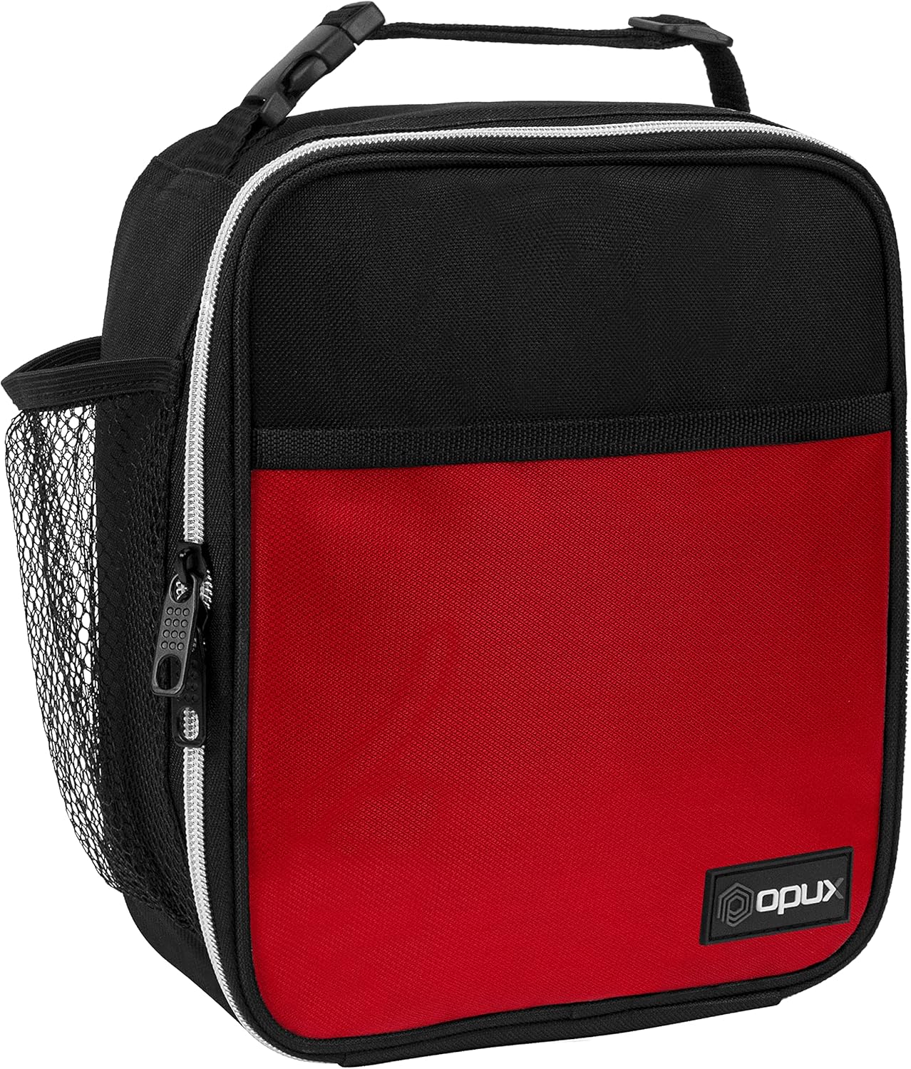 opux Premium Insulated Lunch Box, Soft School Lunch Bag for Kids Boys Girls, Leakproof Small Lunch Pail Men Women Work, Reusable Compact Cooler Tote Lunchbox for Office Adult, Black