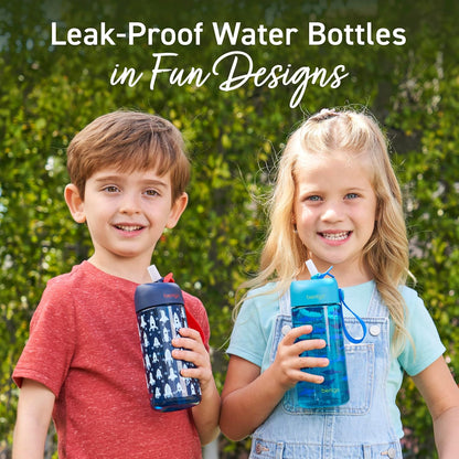 Bentgo Kids Water Bottle - Leak-Proof, Durable Tritan PFAS- & BPA-Free 15 fl oz, Kids/Toddlers Ages 3+ for School & Sports; Bite & Sip Spout, Carrying Handle, Dishwasher Safe (Unicorn)