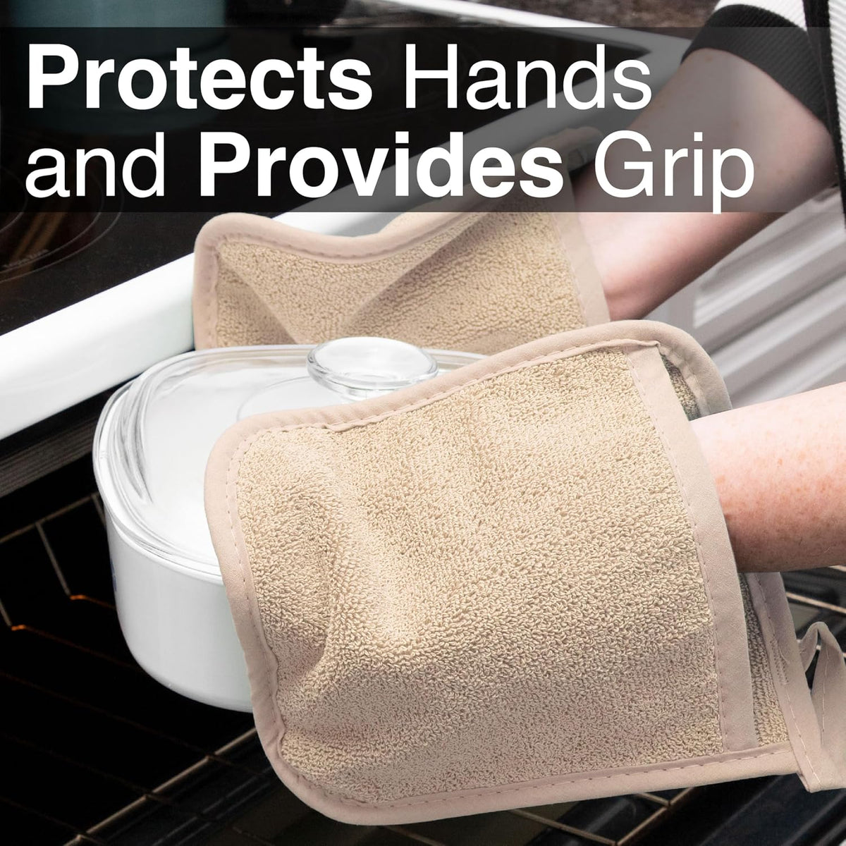 RITZ Terry Pocket Mitt & Hot Pad: Unparalleled Heat Resistant, Durable 100% Cotton – Ergonomically Designed for Optimal Grip – Easy-Care Machine Washable –, Federal Blue