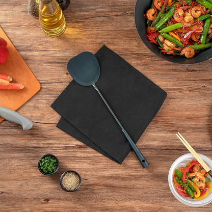 Restaurantware Stainless Steel Wok Spatula 17 Inch Long Handle Cooking Utensil, Heat-Resistant, Dishwasher-Friendly Wok Accessory, Silver Kitchen Tool for Stir-Fry