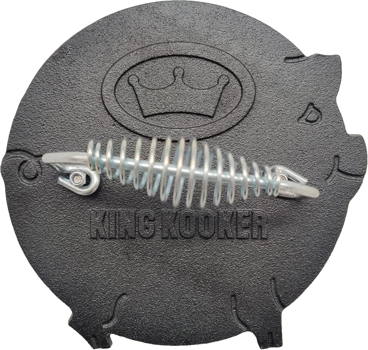 King Kooker Cast Iron Pig Bacon Press,Black,Large