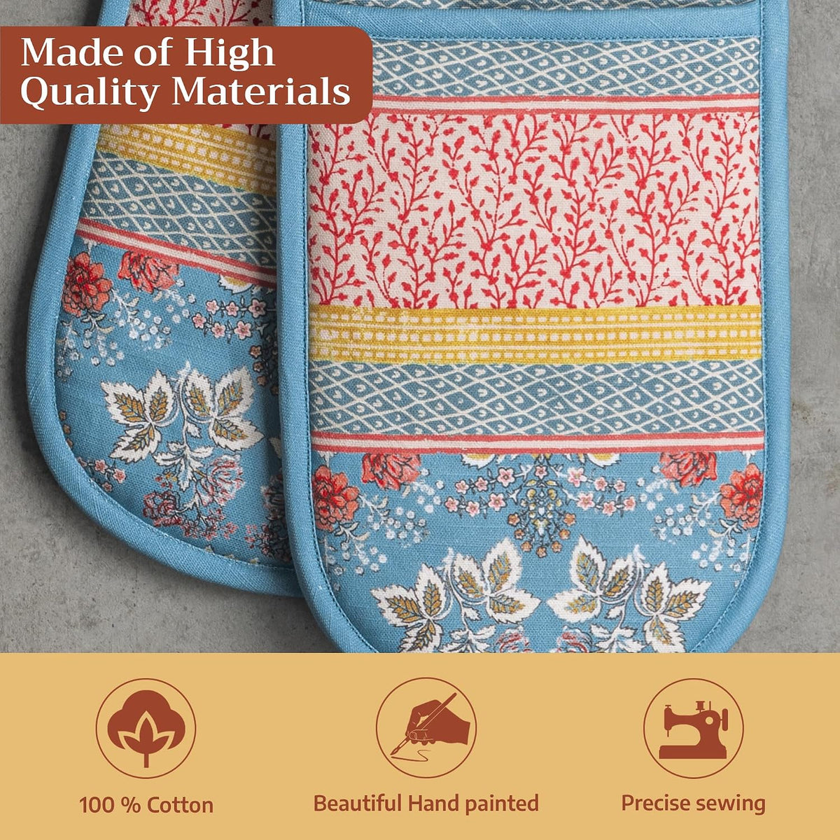 Maison d' Hermine Pot Holders 100% Cotton Potholders (8" x 8") - Colors A