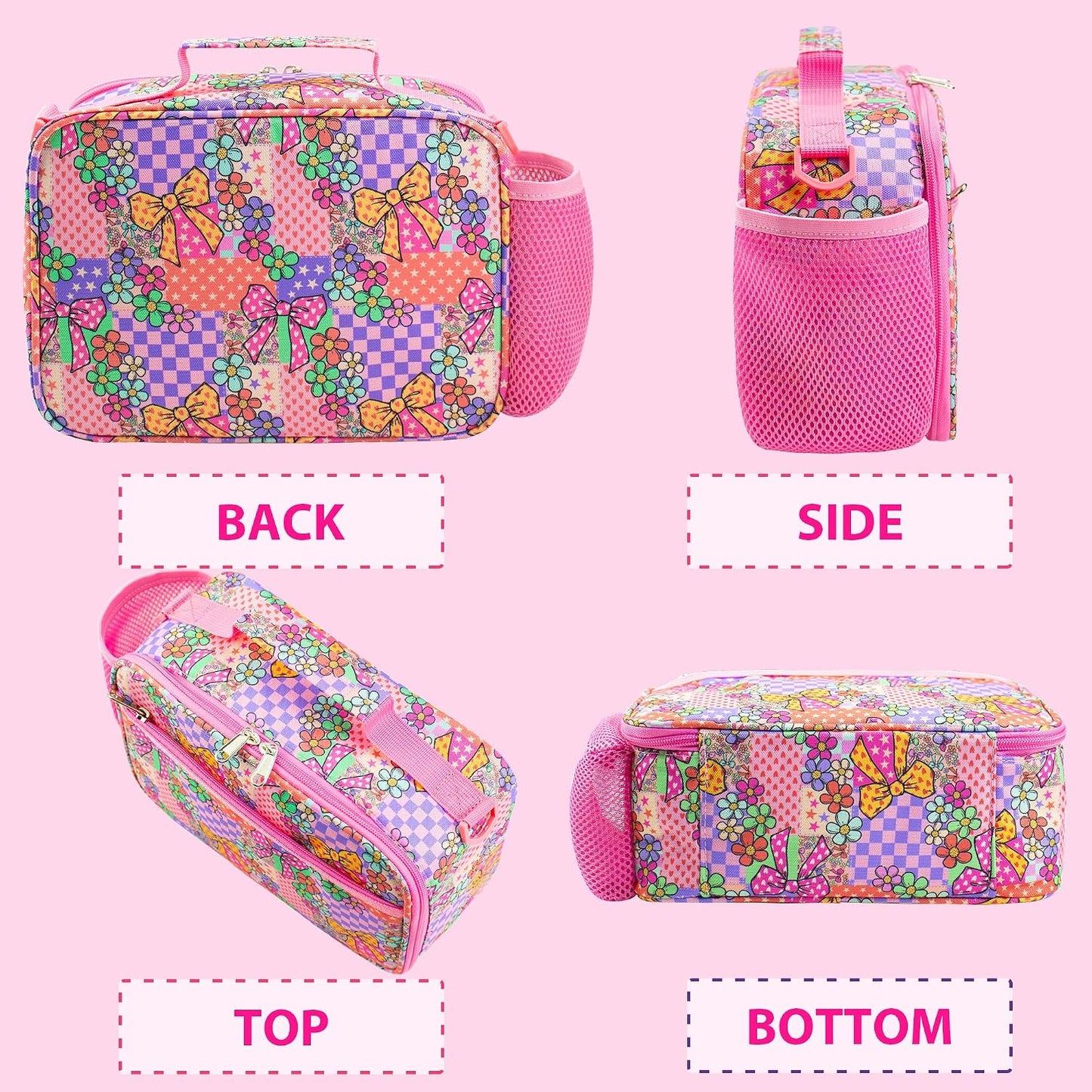 RLGPBON Kids Lunch Bag,Insulated Lunch Box for Girls,Lunch Bag Toddler Teen,School Daycare Cute Travel bags