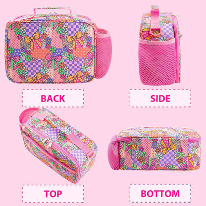 RLGPBON Kids Lunch Bag,Insulated Lunch Box for Girls,Lunch Bag Toddler Teen,School Daycare Cute Travel bags