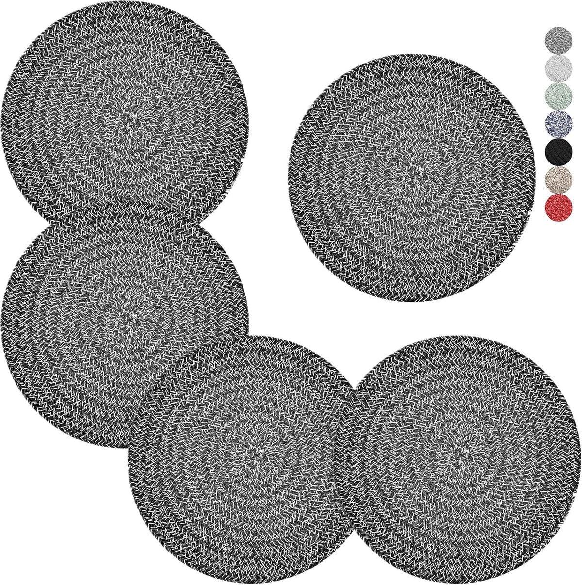Trivets for Hot Dishes, Pots and Pans, 8 Inches Hot Pads 5 Pcs, Pot Holders for Kitchen, Heat Resistant Mat Protect Counter, Coasters Set Home Essentials Farmhouse Decor (Brown)