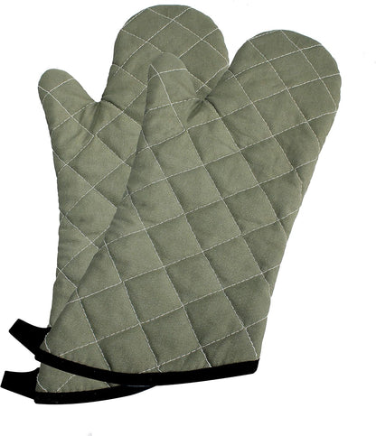 ARCLIBER Grey 13" Quilted Oven Mitts 1 Pair Flame Heat Resistant